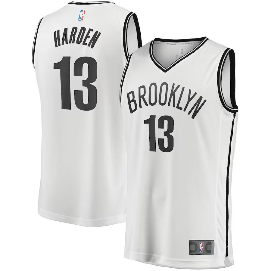 Men Brooklyn Nets #13 James Harden Fanatics Branded White Fast Break Replica NBA Jersey->brooklyn nets->NBA Jersey